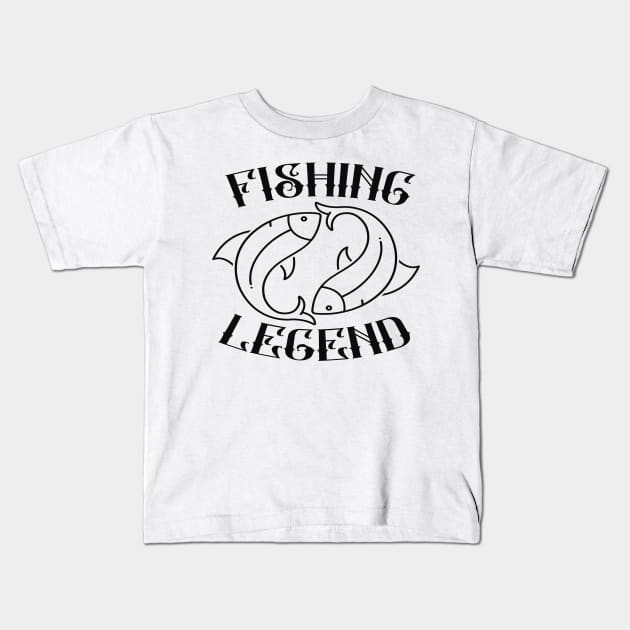 Fishing Legend Kids T-Shirt by Animal Specials